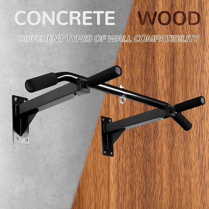 Pull Up Bar Wall Mounted Multifunctional Wall Mounted Pull Up Bar for Home Gym Workout Strength Training Equipment