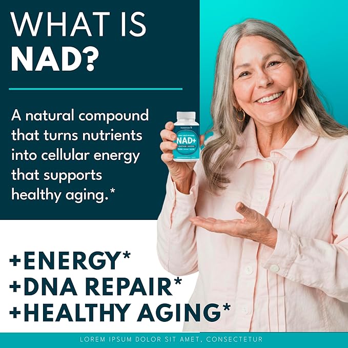 NAD+ Supplement Liposomal + Resveratrol for Women & Men, Astaxanthin, CoQ10, Alpha Lipoic Acid, Green Tea - 120 Count