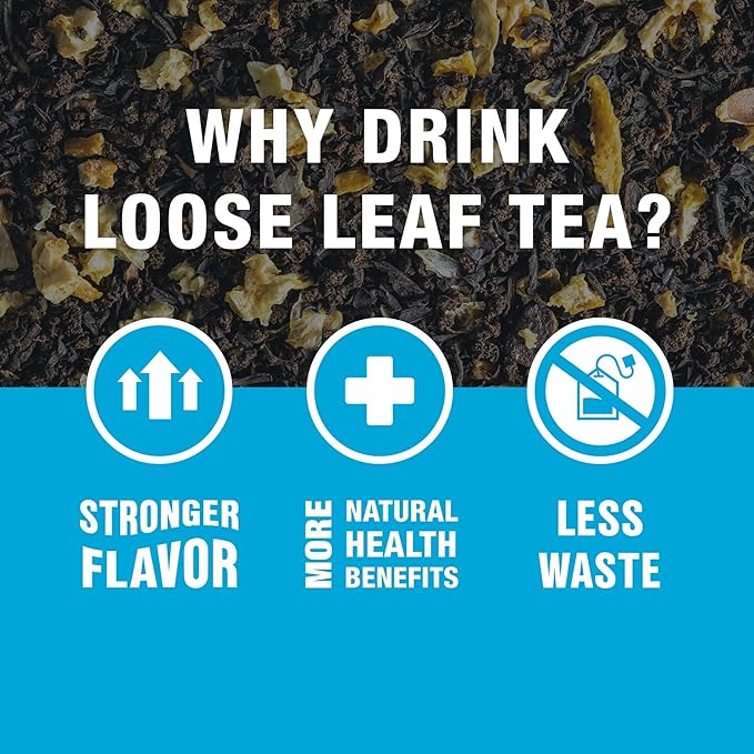 Tiesta Tea - Lemon Black Tea, Loose Leaf, Lemon Citrus Black, Premium Blend, High Caffeinated, Makes Hot or Iced, Brews Up to 25 Cups, 2 Ounce Resealable Pouch