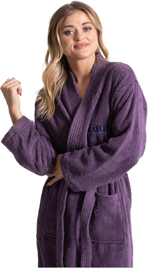 Turkuoise Soft & Absorbent Towel Robe, 100% Cotton Turkish Terry Cloth Kimono Bathrobes for Women