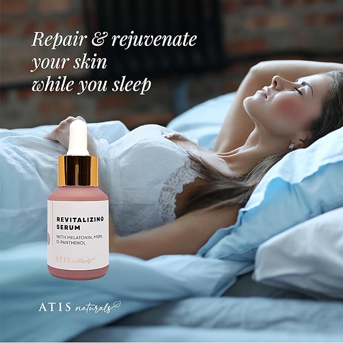 Revitalizing Face Serum - Restoring Facial Serum - Melatonin & D-Panthenol Serum for Face - Overnight Restore & Repair 1 Fl Oz