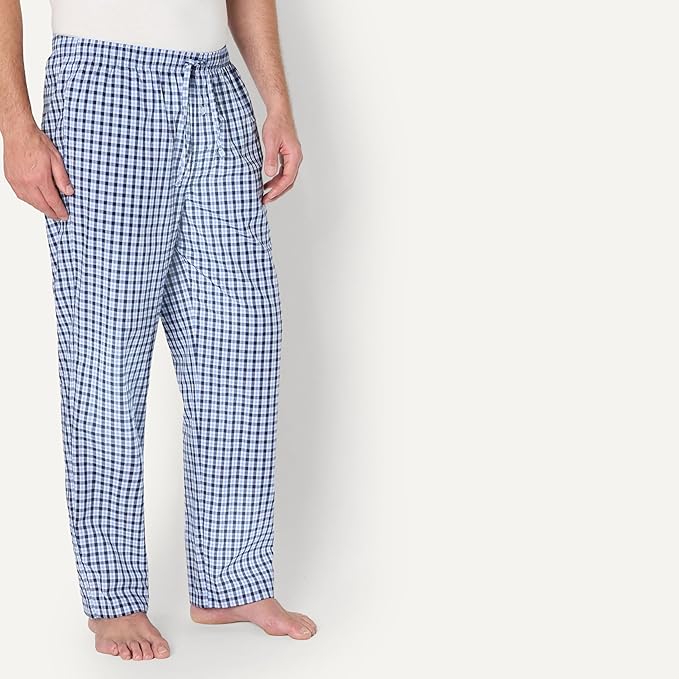 Amazon Essentials Mens Straight-Fit Woven Pajama Pant with Pockets