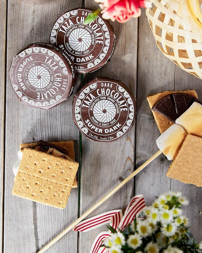 Taza Chocolate Organic Mexicano Disc 50% Dark Chocolate, Vanilla, 2.7 Ounce (12 Count), Vegan