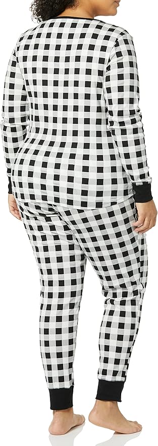 Amazon Essentials Womens Snug-Fit Cotton Sleepwear Pajama Set (Available in Plus Size)