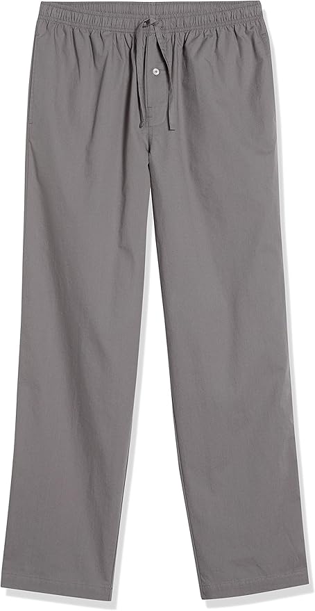 Amazon Essentials Mens Straight-Fit Woven Pajama Pant with Pockets