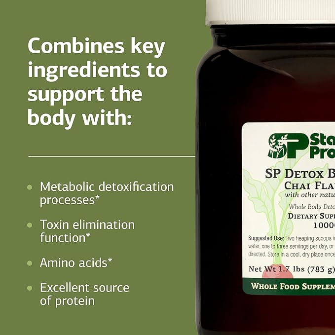 Standard Process SP Detox Balance Chai - Detox Cleanse with Pea Protein, Iron, Magnesium & Choline - Vegan, Non-Dairy & Gluten-Free - 1.7 lb