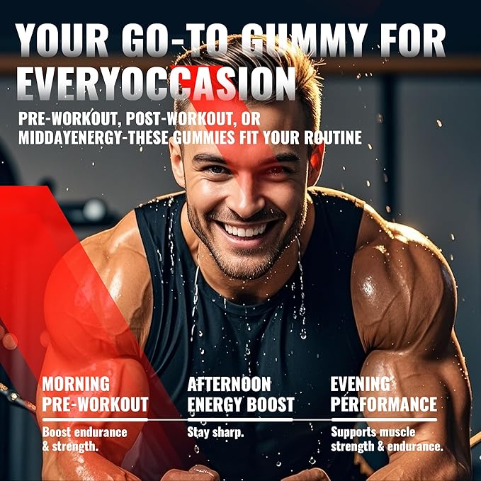 Creatine Monohydrate Gummies for Men & Women-5g of Creatine Monohydrate per Serving - Sugar Free,Vegan, Strawberry Electrolyte Chews, 135 Count