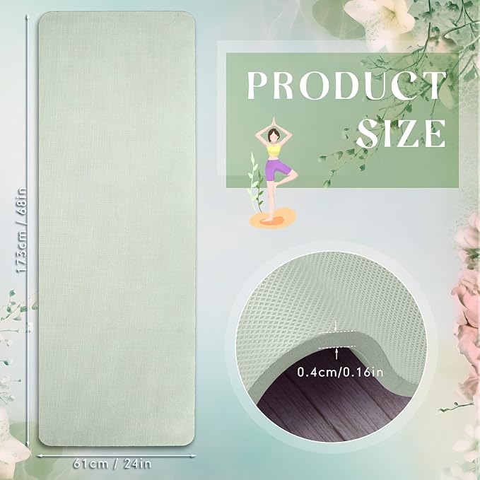 Timgle 6 Pack Yoga Mats Bulk Non Slip Exercise Yoga Mat Thick Anti Slip Tear Resistant Sports Gym for Fitness Stretching Home Workout and Studio