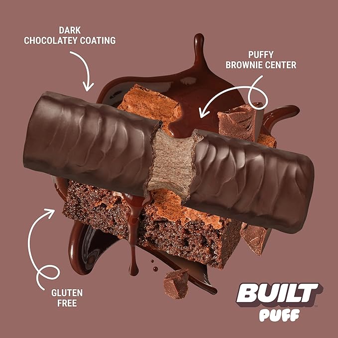Built Bar, Puff Protein Bars, Variety Pack, Collagen, On-the-go Snacks, Breakfast Bar, Mixed Sampler, 12 Pack
