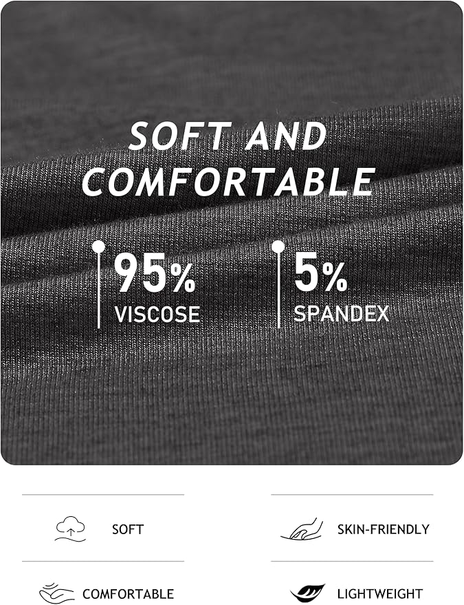 JINSHI Men's Pajama Sets Sleepwear Nightwear Lightweight Quick Dry Soft 2 Piece Long Sleeve Mens Loungewear Sets with Pocket