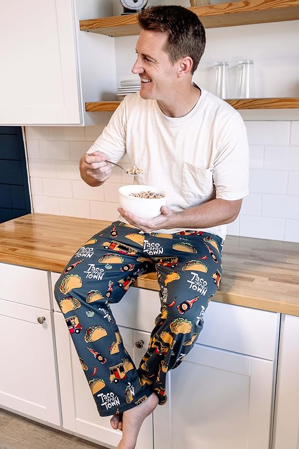 Lazy One Funny Ocean Pajama Pants For Men, Men's Separate Bottoms, Lounge Pants, Fishing PJs