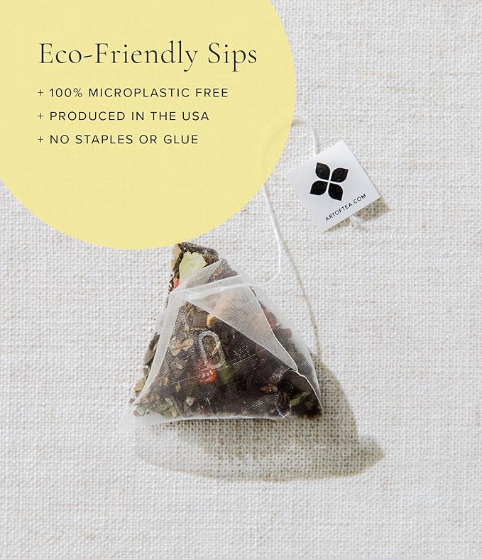 Art of Tea | Organic Egyptian Chamomile Tea Bags (Naturally Caffeine Free) | 12 Count Sampler Box