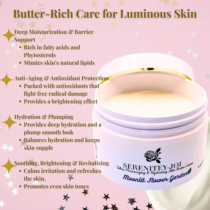Ultra Hydration Body Butter Cream Moisturizer with Natural Ceramides, Hyaluronic Acid, Squalane, Cupuacu & Mango Butters + Botanical Oils-Intense Hydration For Anti-Aging & Dry Skin 8oz