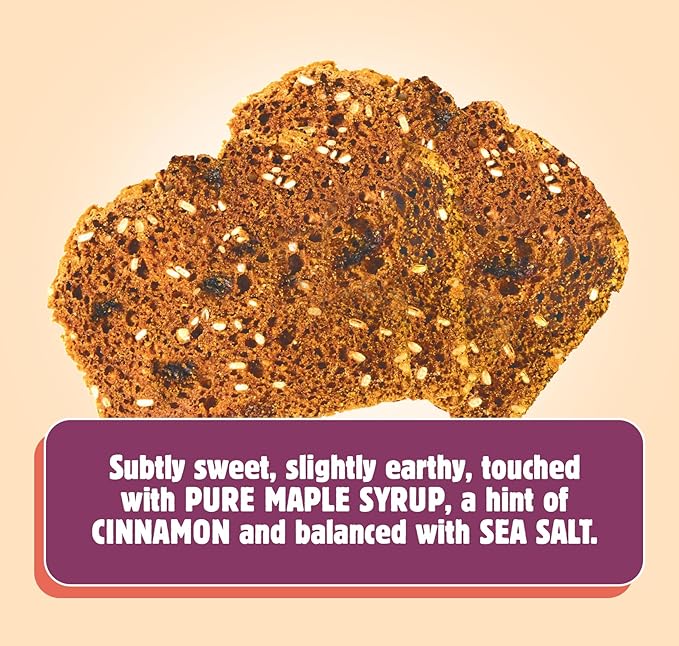 Maine Crisp Maple Cinnamon Currant Crisps, 4 Pack, Gluten-Free Crackers - Grain-Free, Non-GMO - Sweet Snacks, for Cheese Boards, Salad Toppings & Jams