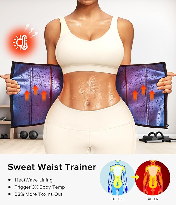 Junlan Sweat Waist Trainer for Women - Sauna Waist Trimmer for Working Out