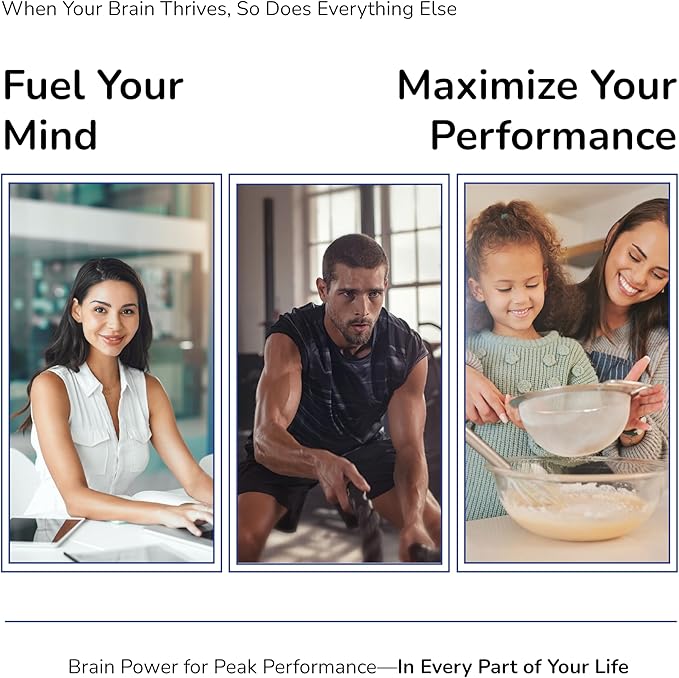 Daily Brain Supplement, NSF Certified, Neurosurgeon Formulated Nootropic to Help Boost Memory, Enhance Cognition & Support Brain Health with Resveratrol & Glutathione, 60 Servings