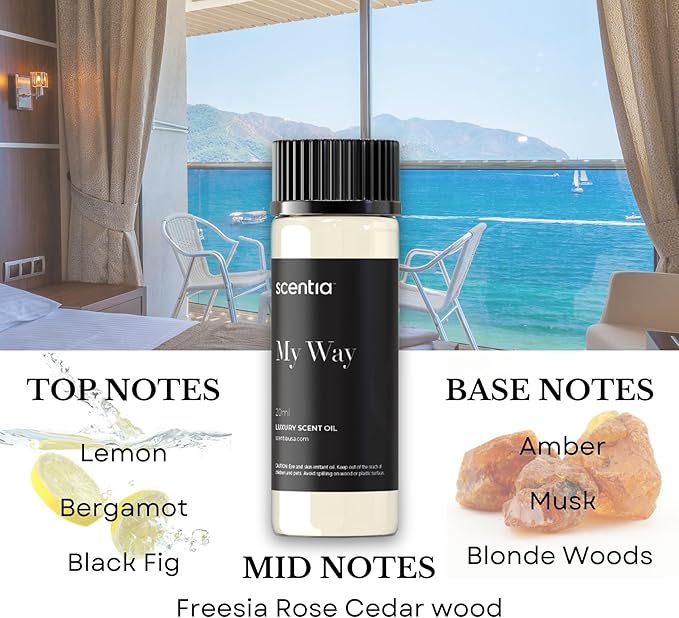 Scentia Hotel Diffuser Oil | Aromatherapy Fragrances Inspired by 5-Star Hotels | Luxurious Scents Gift Set - 3 x 20ml Bottles Set - The 1 Hotel Miami, W Hotel & 5- Star Hotels