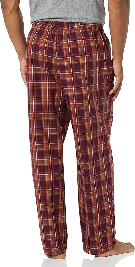 Amazon Essentials Mens Straight-Fit Woven Pajama Pant with Pockets