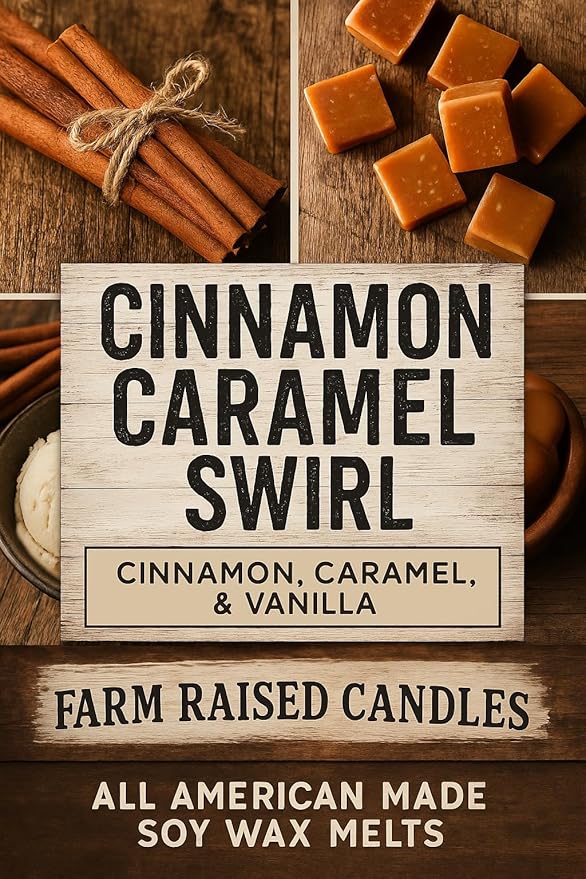 Farm Raised Candles – Fall Wax Melts Variety 1 LB Bundle (5 Packs, 16 oz) – Hand-Poured Soy Wax Cubes – Apple, Cinnamon, Pumpkin, Pecan Waffles – Fresh from The Farm Soy Wax Melts