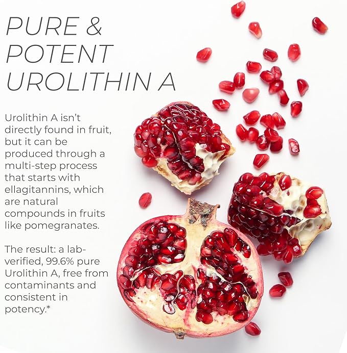 Neurogan Urolithin A PRO Capsules - 1000mg, 120 Ct - Advanced Cellular Health, Post Biotic Supplements - Ultra Micronized Urolithin A Supplement, Sourced from Pomegranate Extract