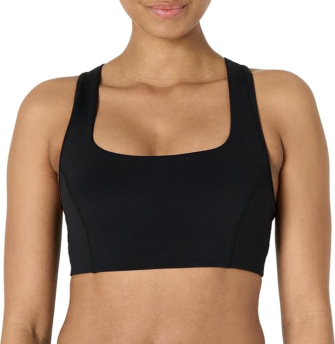 Amazon Essentials Women's Active FormFlex Buttery Soft Light Support Square Neck Racerback Sports Bra
