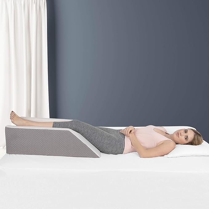 Kölbs Single Leg Elevation Pillow, Post Surgery Leg Pillow, Stylish Chic Jacquard Cover, Ankle Knee and Leg Support Pillow for Injury After Surgery (Single Leg)
