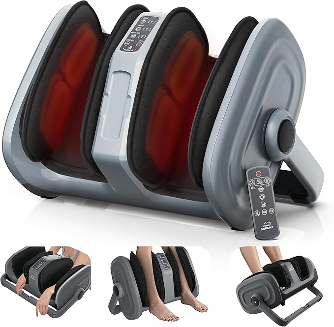 Snailax Foot Massager, Foot Calf Massager with Heat, Leg Massager with Compression, Kneading, Vibration, Shiatus Foot Massager Machine