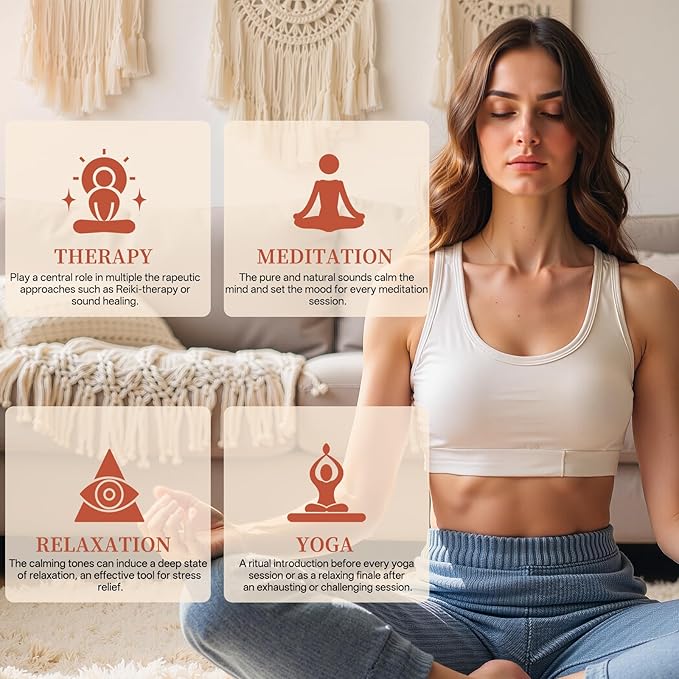 AKLOT HandMade Meditation Singing Bowl: Tibetan Sound Bowl Set with Pure Tone, Sound Bath Bowl with Cushion, Mallet, Spiritual Gift for Chakra Clearing, Mind Healing, Yoga, Prayer, Relaxation (4 Inch)