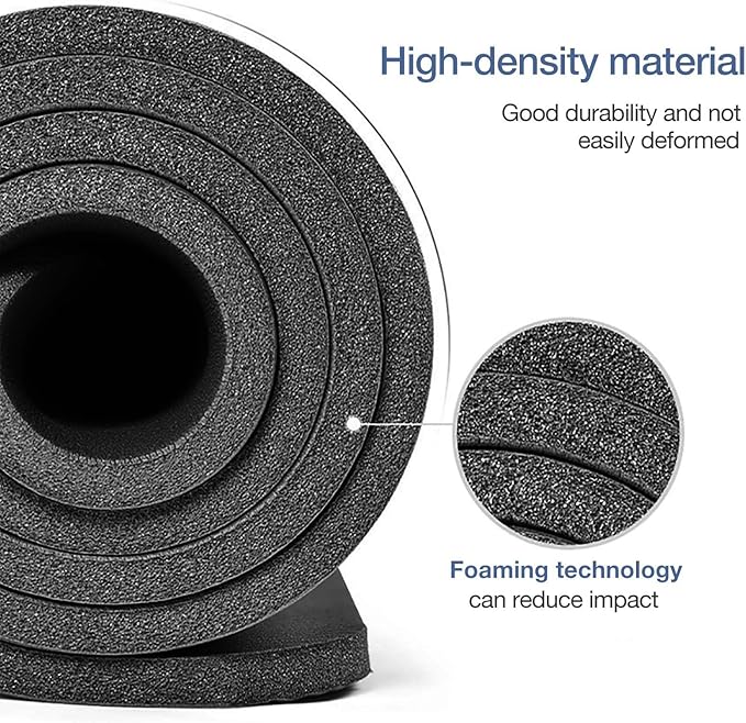 Yoga Mat Non Slip NBR Thick Yoga Mat, 72"L x 32"/24"W x 0.6"/0.4"TH (185cm x 80cm/61cm x 15mm/10mm), Anti-Tear Exercise Mat with Carrying Strap and Bag, Workout Mats for Yoga, Pilates, Floor Exercises