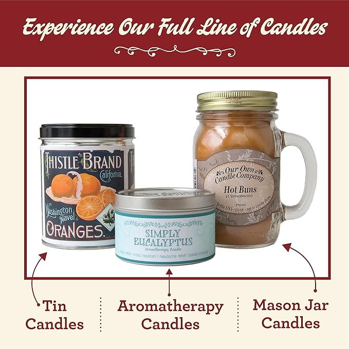 Our Own Candle Company, Gingerbread Vanilla Scented Mason Jar Candle, 100 Hour Burn Time, Made in The USA - 13 Ounces