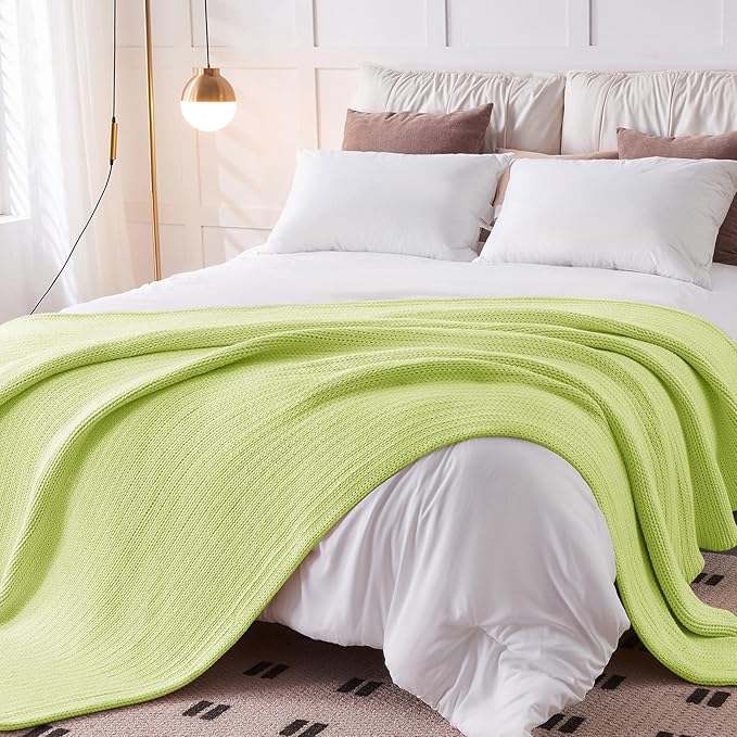 L'AGRATY Knitted Weighted Blanket - 48"x72" 20lbs Cooling Chunky Knit Heavy Blanket for Adults Braided Crochet Throw Thick Cable Yarn Knit Decorative No Beads Evenly Weighted Machine Washable