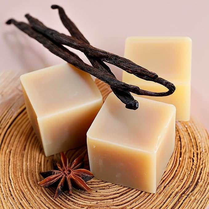 Vanilla Sandalwood Strongly Scented Hand Poured Vegan Wax Melts, 12 Scented Wax Cubes, 6.4 Ounces in 2 x 6-Packs