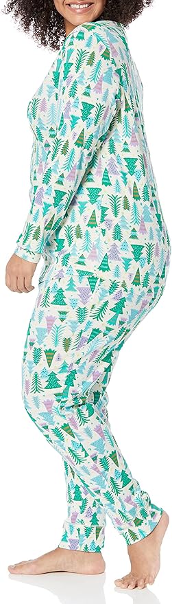 Amazon Essentials Womens Snug-Fit Cotton Sleepwear Pajama Set (Available in Plus Size)