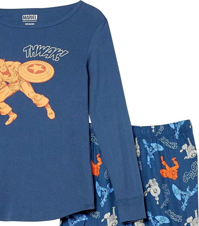 Amazon Essentials Disney | Marvel | Star Wars Women's Flannel Pajama Sleep Sets