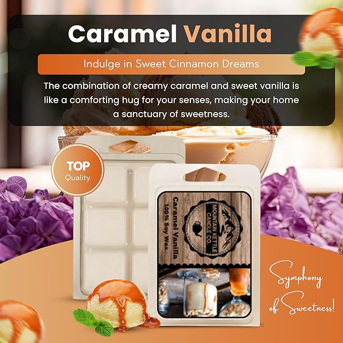 Wax Melts (Pack of 5) | Hand-Poured Soy Wax | Long Lasting Scent for Warmers | Made with Natural Oils | Pumpkin Kisses, Apple Bourbon, Cinnamon Sugar, Zucchini Bread, Blueberry
