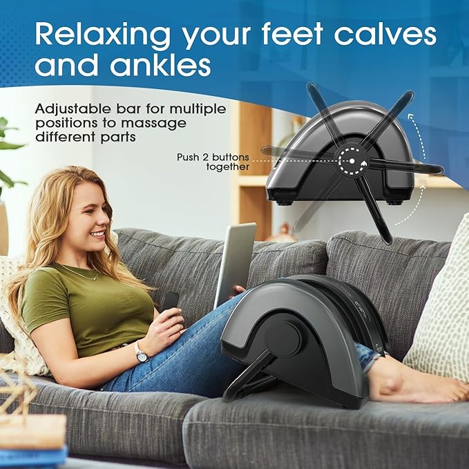 TISSCARE Foot Massager with Heat, Shiatsu Foot Massager for Plantar Fasciitis, Neuropathy, Circulation and Pain Relief, Remote Control, Deep Kneading, Gifts for Women Men Mom Dad