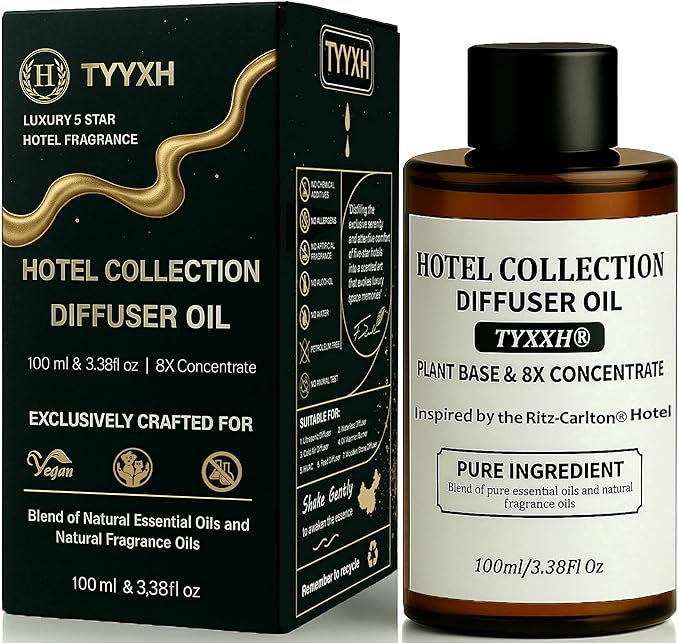 Hotel Collection Diffuser Oil, Ritz-Carlton Inspired Essential Oils for Waterless, Cold Air, Ultrasonic & Reed Diffusers, HVAC, Long-Lasting 5-Star Hotel Fragrance for Home, Office, Spa - 3.38fl oz