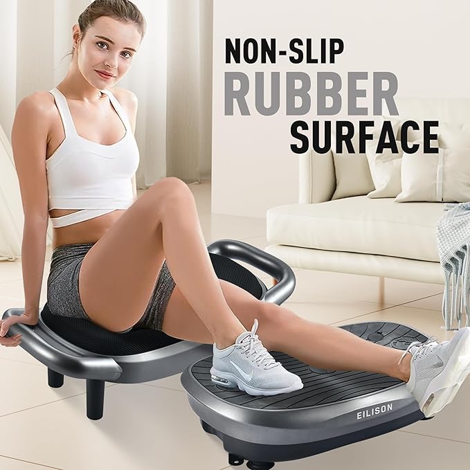EILISON FITABS 3D Vibration Plate Exercise Machine with Seat - Ocsillation, Pulsation + Vibration Platform, Push Up | Vibration Machine for Lymphatic Drainage, Weight Loss, Recovery