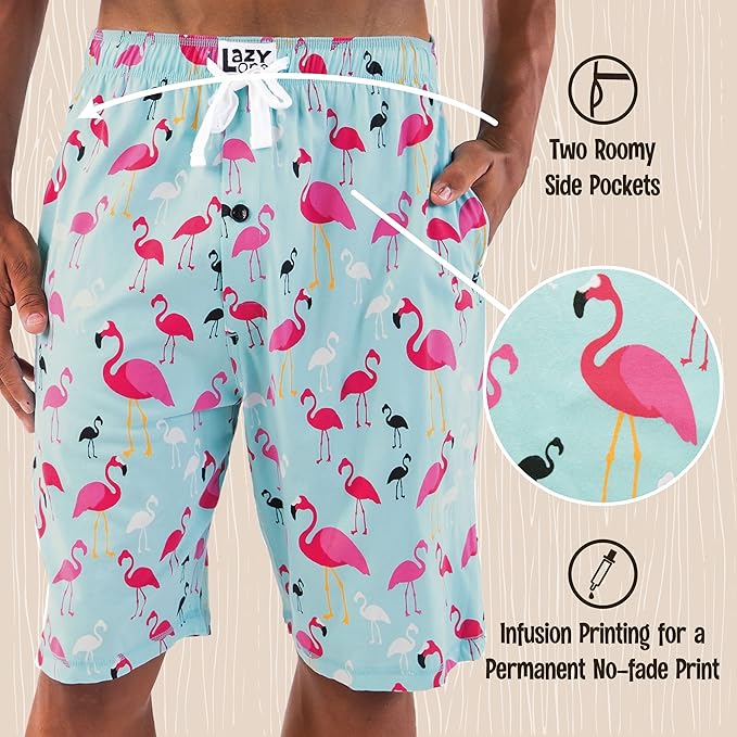 Lazy One Pajama Shorts for Men, Men's Pajama Bottoms, Sleepwear