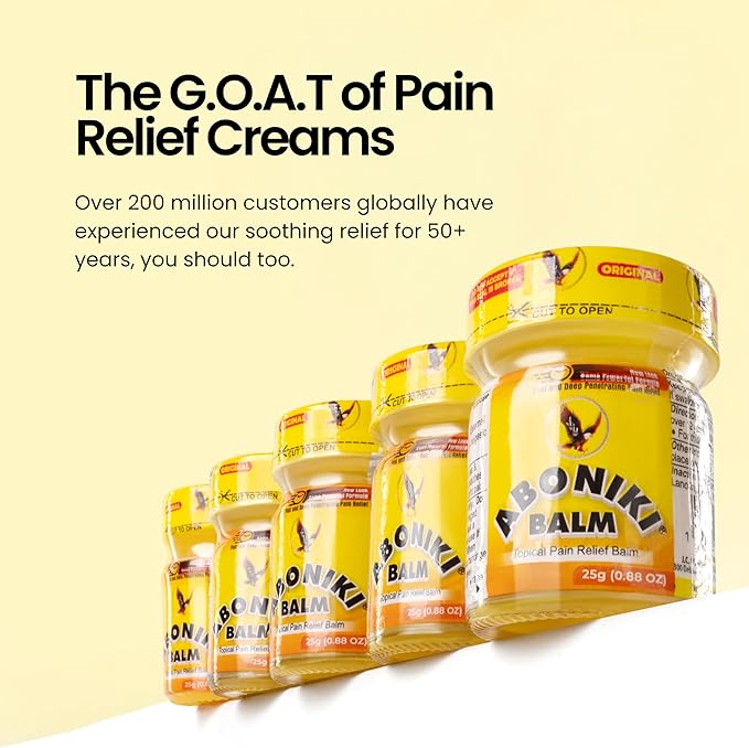Aboniki Balm (1 Glass Jar) – Powerful Topical Pain Relief Balm for Sore Muscles and Joints. Anti-Inflammatory Muscle Rub for Lower Back, Knee, Neck, Shoulder, and More.