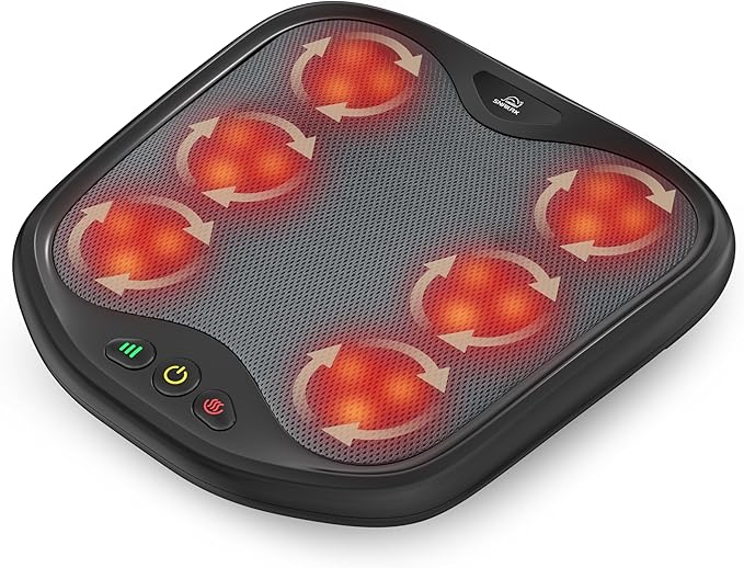 Snailax Shiatsu Foot Massager with Heat, Electric Feet Massager Machine for Plantar Fasciitis, Heated Foot Warmer, Gifts for Men, Women