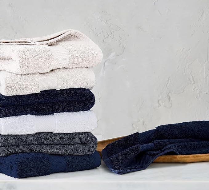 Delara 100% Organic Cotton Towels 650 GSM Plush Feather Touch Quick Dry Hand Towel, Pack of 24 GOTS Certified, Oeko-Tex Green Certified, Organic Cotton Hand Towel, 20"X30"