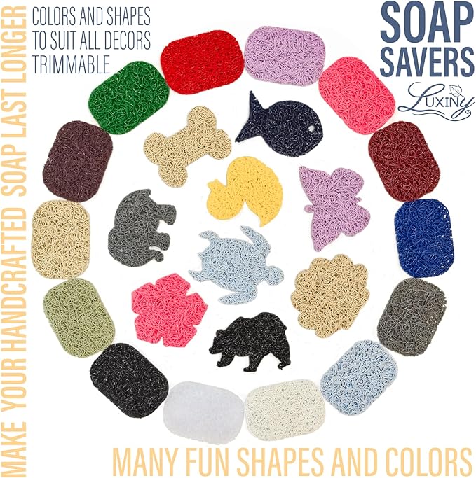 Luxiny American Made Soap Saver, Soap Lift for Soap Dishes & Shower Soap Holders - Helps Handmade Soap Last Longer - Made from Plant Material (Gray Elephant)