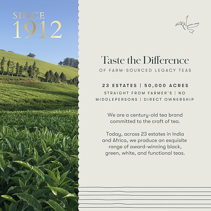Luxmi Estates Lavender Valley Organic Lavender Tea (25 Tea Bags) Low Caffeine Tea Bags For Sleep, Relaxing, Calming, and Stress Relief, With Certified Organic Darjeeling Makaibari White Tea