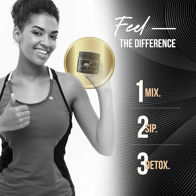 Mix-Fix Full Body Detox for Women & Men – Liver, Colon & Gut Support Drink – Full Spectrum Detox Powder Supplement – Milk Thistle, Turmeric & Beetroot – Digestive Health & Energy – 30 Servings