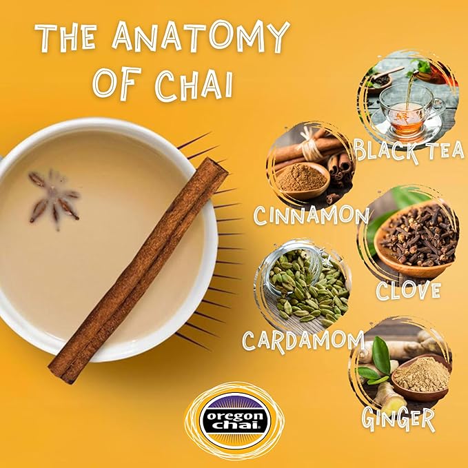 Oregon Chai Vanilla Chai Concentrate, 32 Fluid Ounce (Pack of 6)