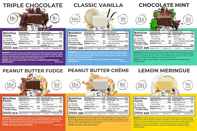 Power Crunch Protein Wafer Bars, Variety Pack, in 6 Flavors 1.4 Ounce Bars (30 Count). High Protein Snacks with Delicious Taste