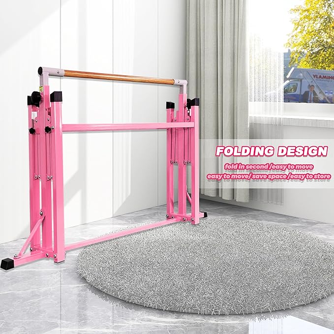 Gymnastic Bar for Kid and Teenage Ages 3-25, 5 FT / 6 FT Base Length, 5 FT / 6 FT Height, Gymnastic Kip Bar Horizontal Bar for Gymnast, Gymnastic Training Equipment for Home and Club Use