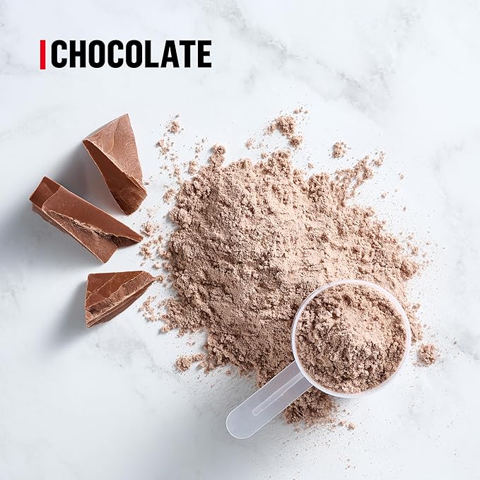 Muscle Milk Genuine Protein Powder, Chocolate, 1.93 Pounds, 13 Servings, 32g Protein, 2g Sugar, Calcium, Vitamins A, C & D, NSF Certified for Sport, Energizing Snack, Packaging May Vary