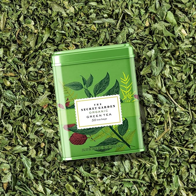 Life Plus Style Gourmet Secret Garden Organic Green Tea Caffeinated Natural Pure Unsweetened Smooth & Refreshing Hot or Iced Rich in Antioxidants Gluten Free Support Health Eco Conscious 50 Tea Bags